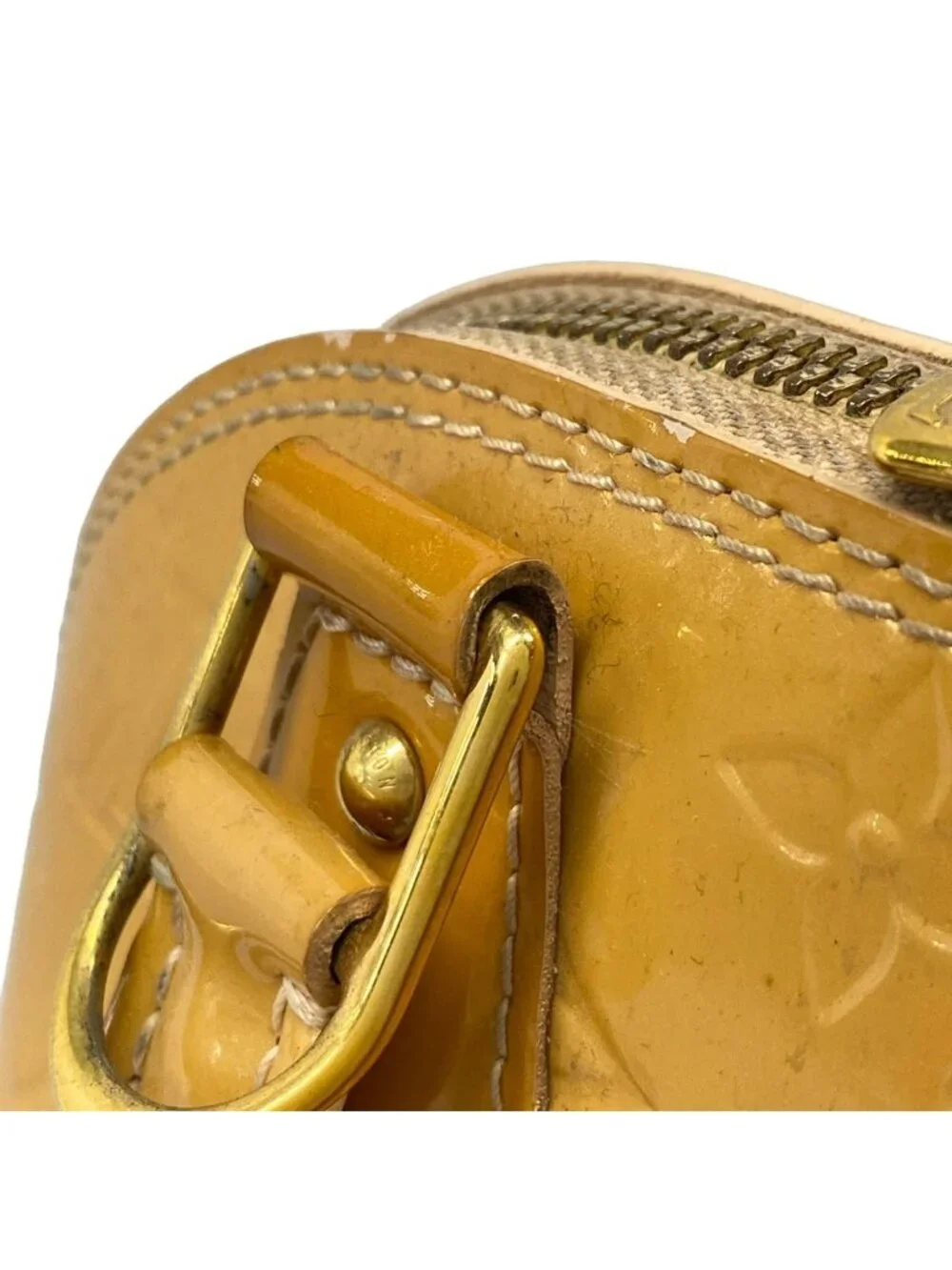 Louis Vuitton Handbag Monogram Vernis Alma BB Rose Florentine Leather